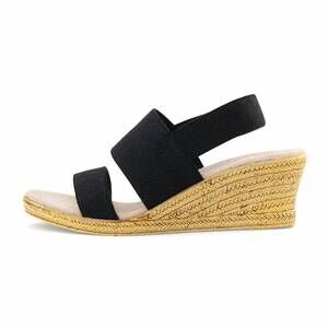 NEW CHARLESTON SHOE CO. women's cooper sling-back wedge in blacksoft